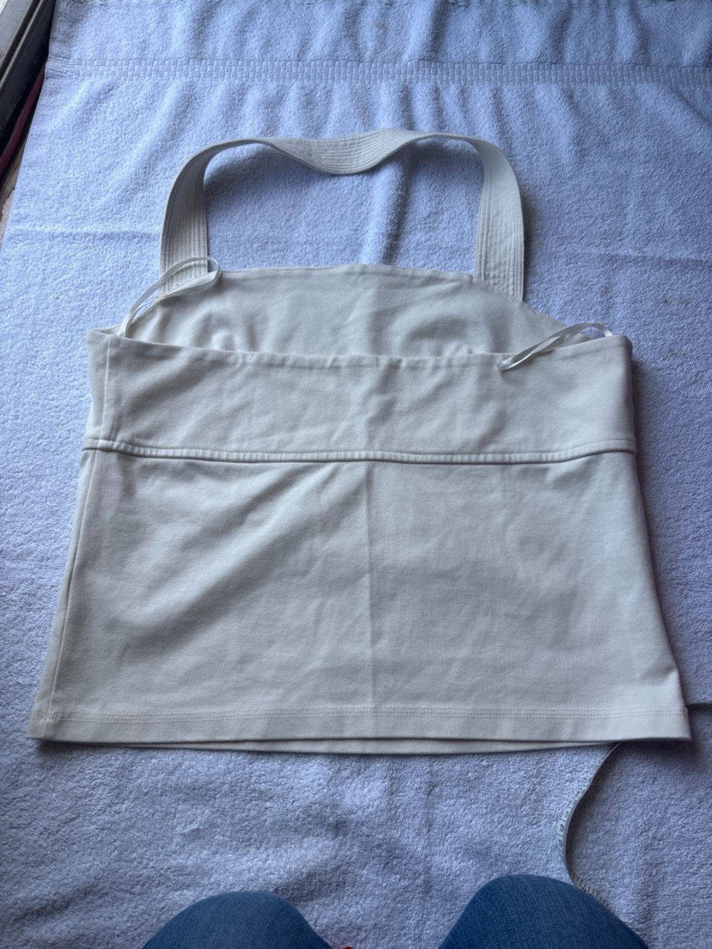 Anthropologie Cream Strapless Halter Ribbed-Back Dress - Picture 5 of 10